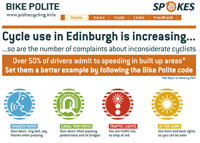 Link to web site of the Polite Cycling Campaign, Edinburgh